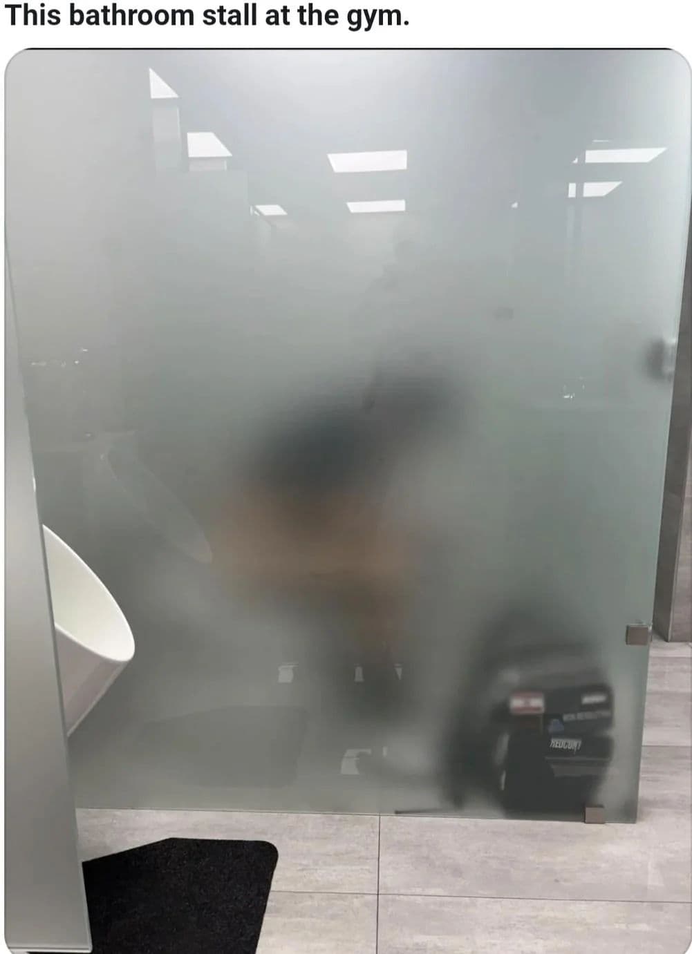 this bathroom stall at the gym
