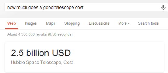how much does a good telescope cost