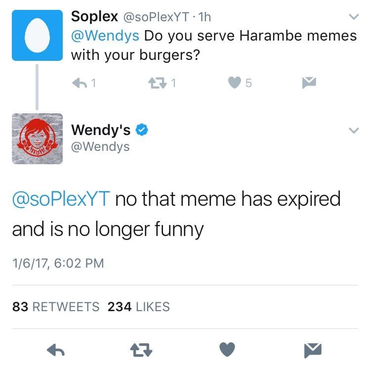 @wendys do you serve harambe memes with your burgers?