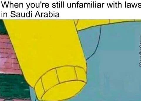 when you're still unfamiliar with laws in saudi arabia