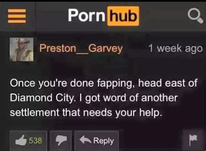 once you're done fapping, head east of diamond city.