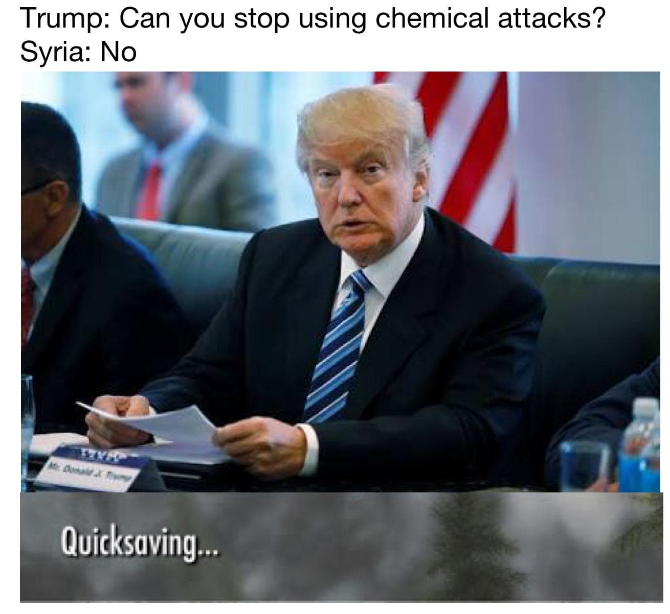 trump: can you stop using chemical attacks?