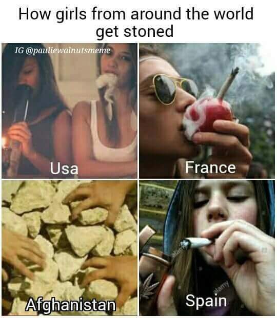 how girls from around the world get stoned