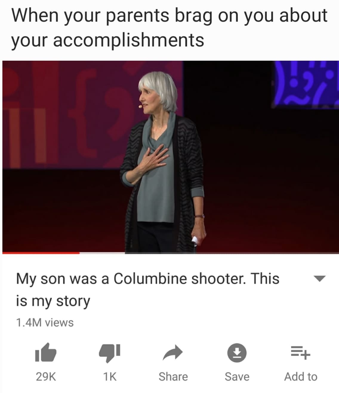 when your parents brag on you about your accomplishments