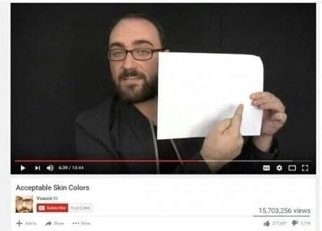 acceptable skin colors