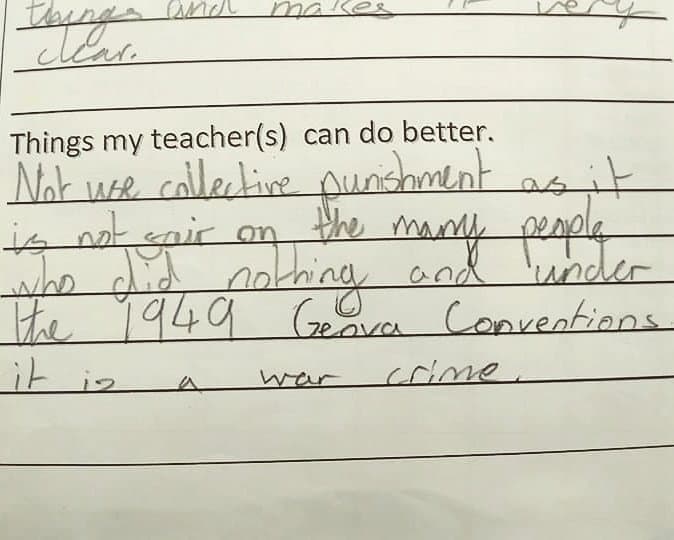 things my teacher(s) can do better.