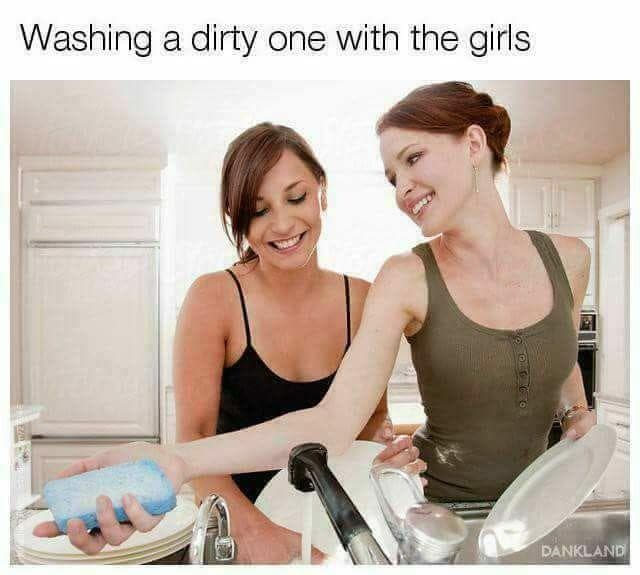 washing a dirty one with the girls