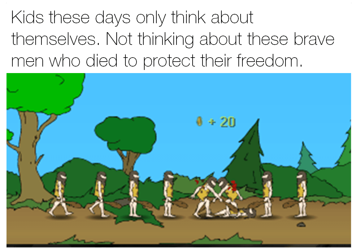 kids these days only think about themselves.