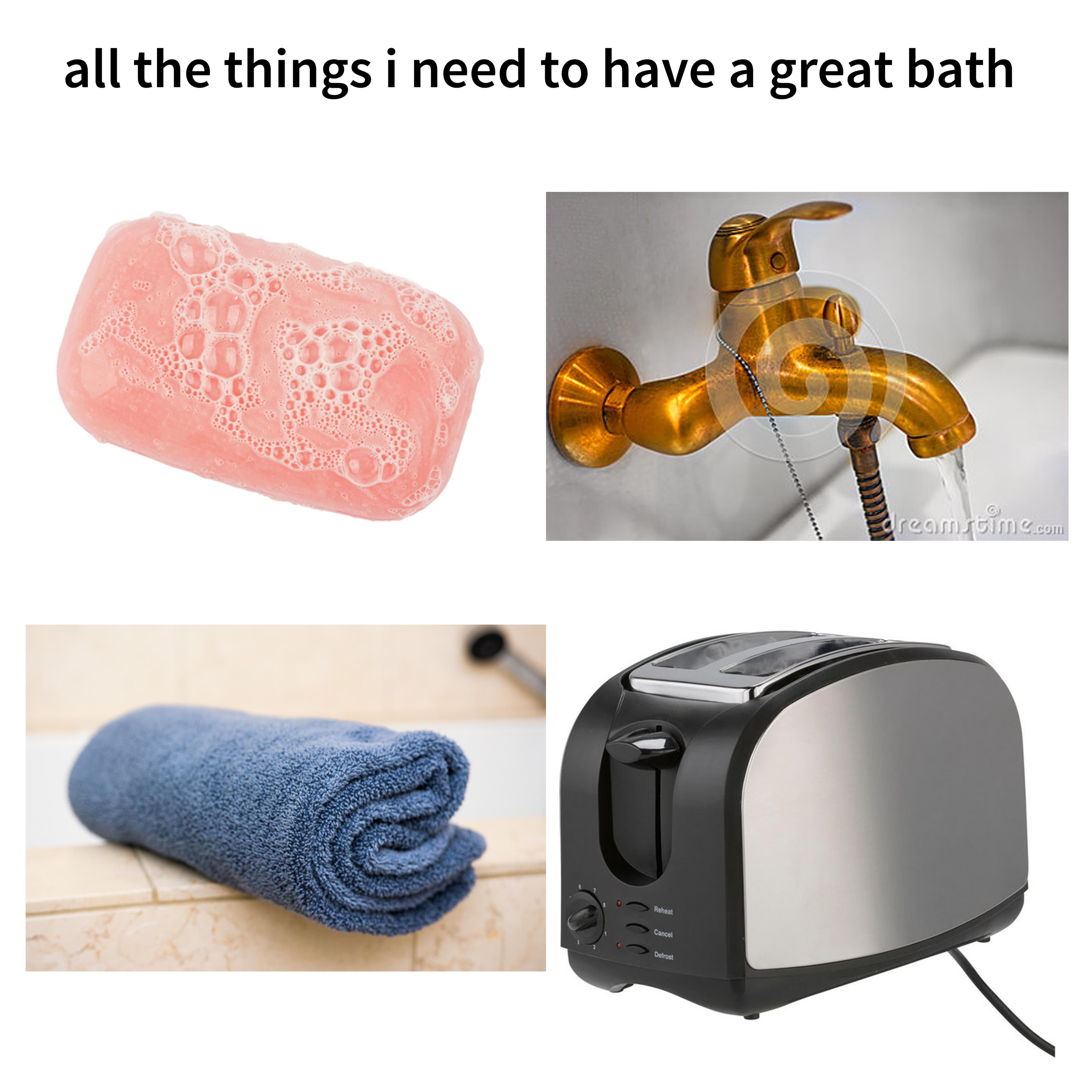 all the things i need to have a great bath