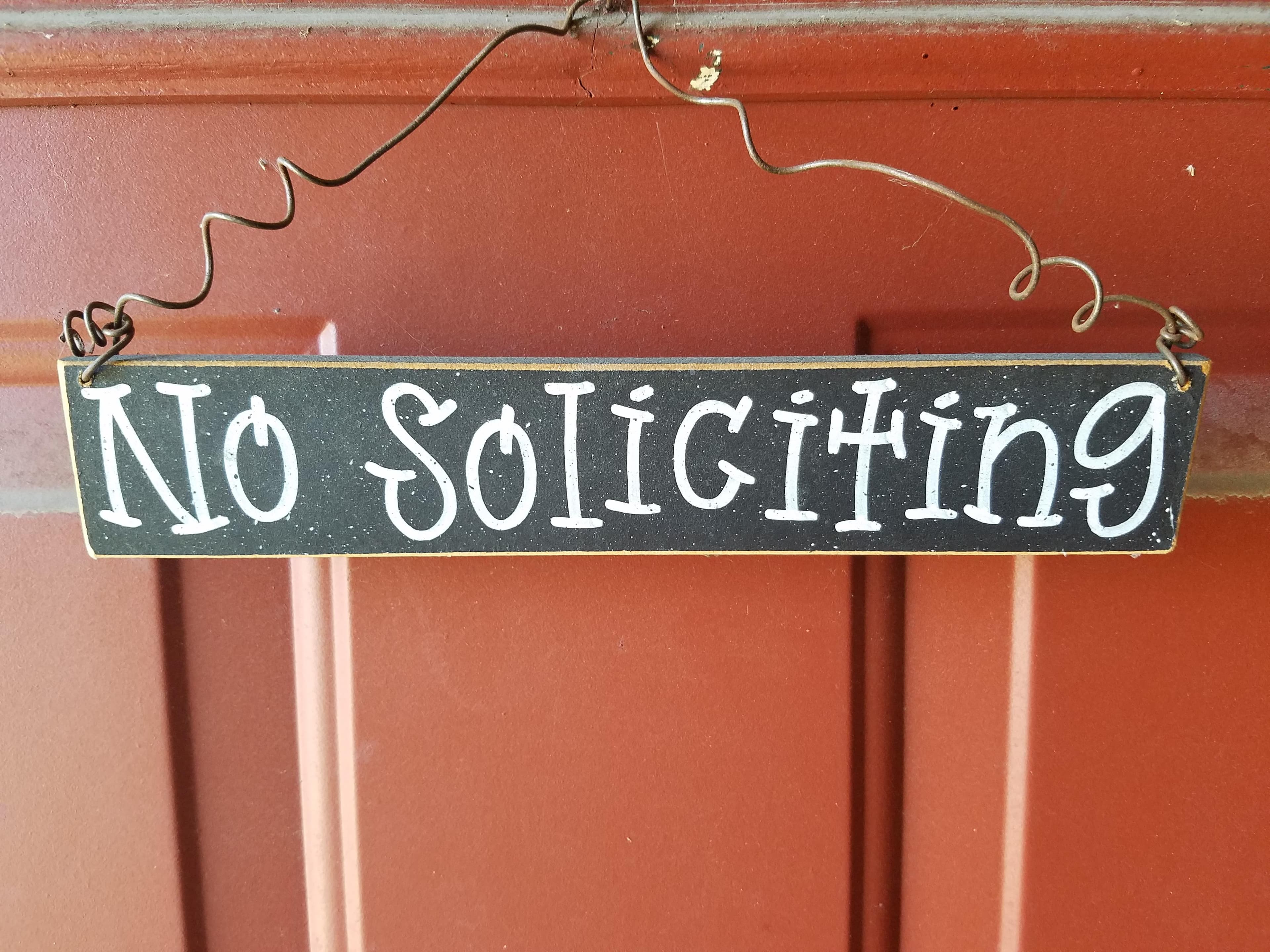 no soliciting