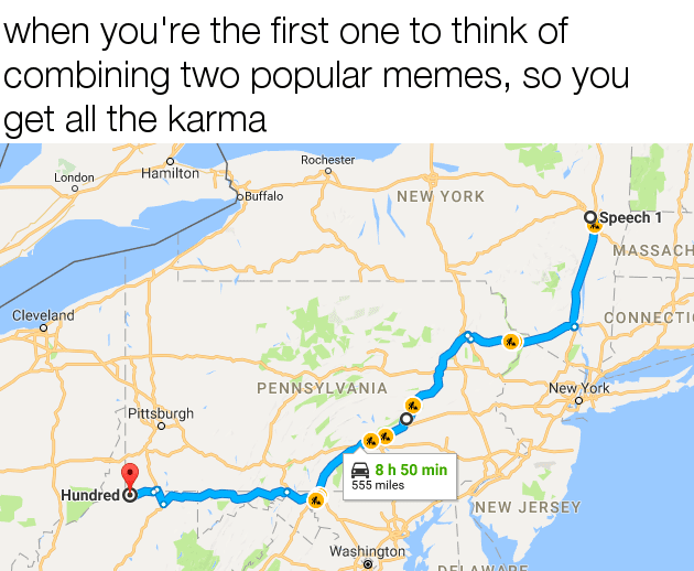 when you're the first one to think of combining two popular memes, so you get all the karma