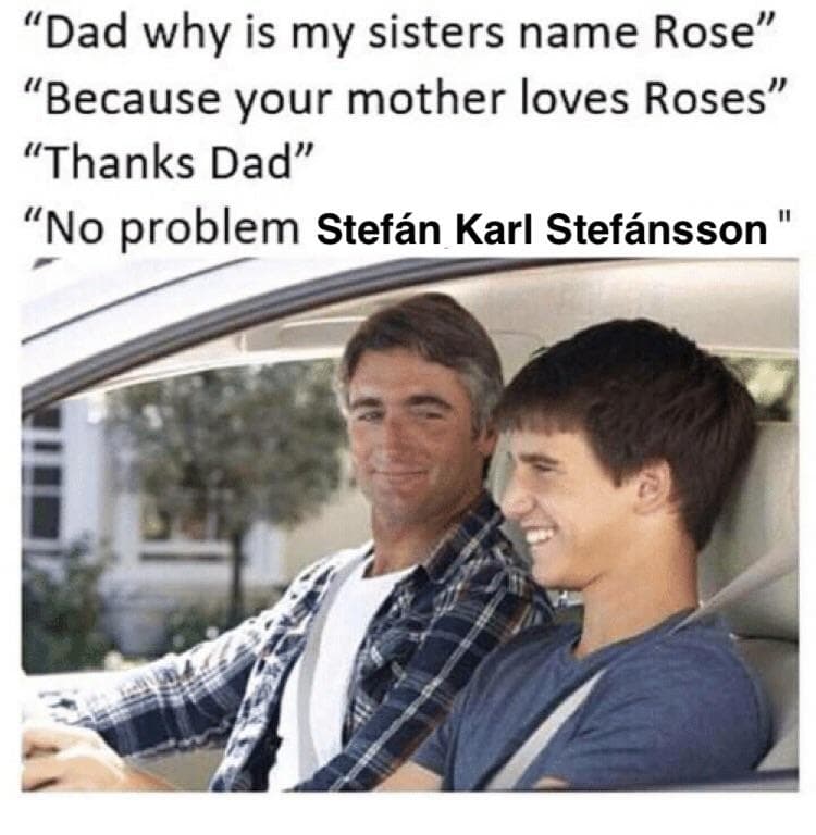 "dad why is my sisters name rose"
