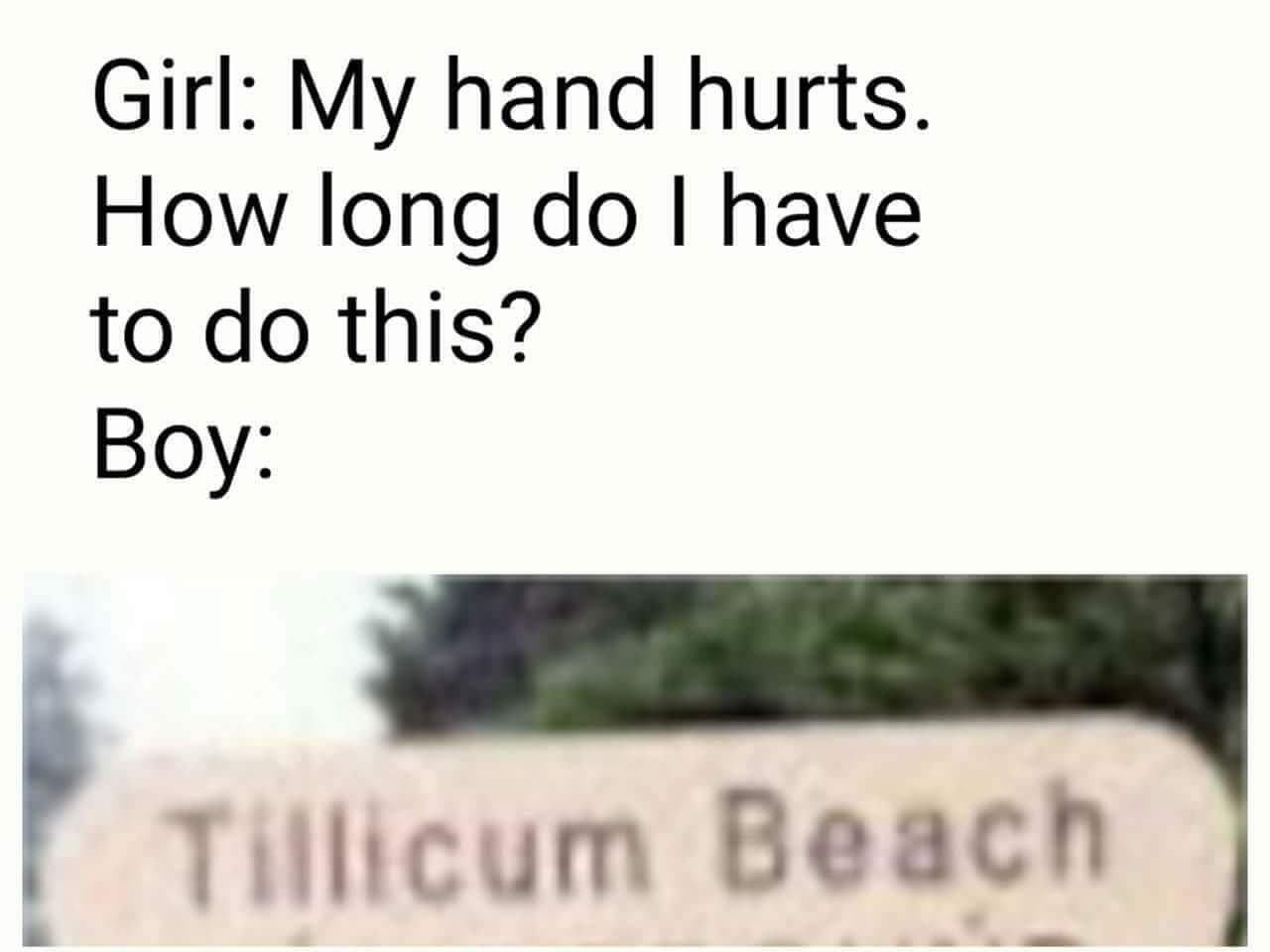 girl: my hand hurts. how long do i have to do this?