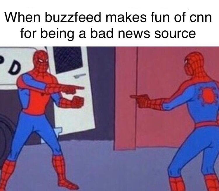 when buzzfeed makes fun of cnn for being a bad news source