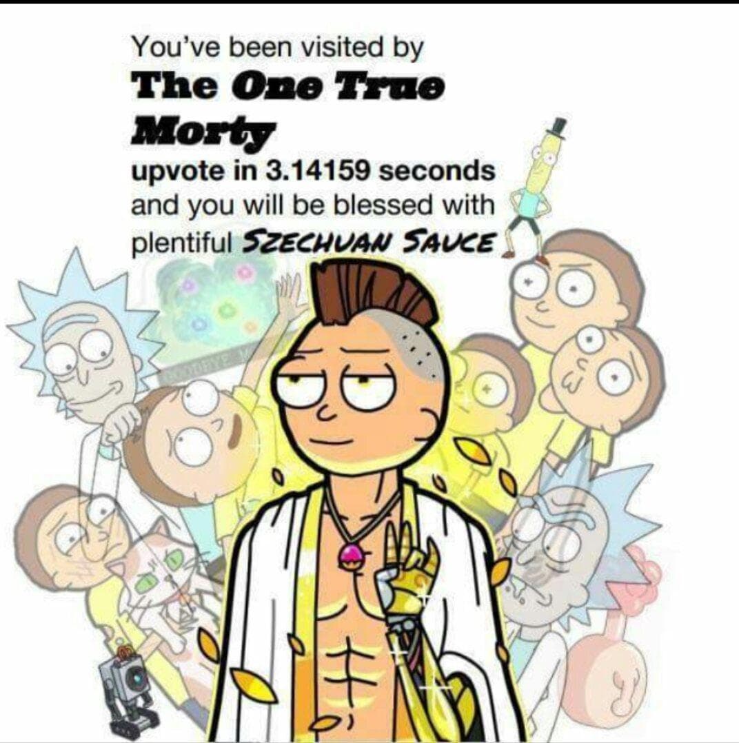 you've been visited by the one true morty