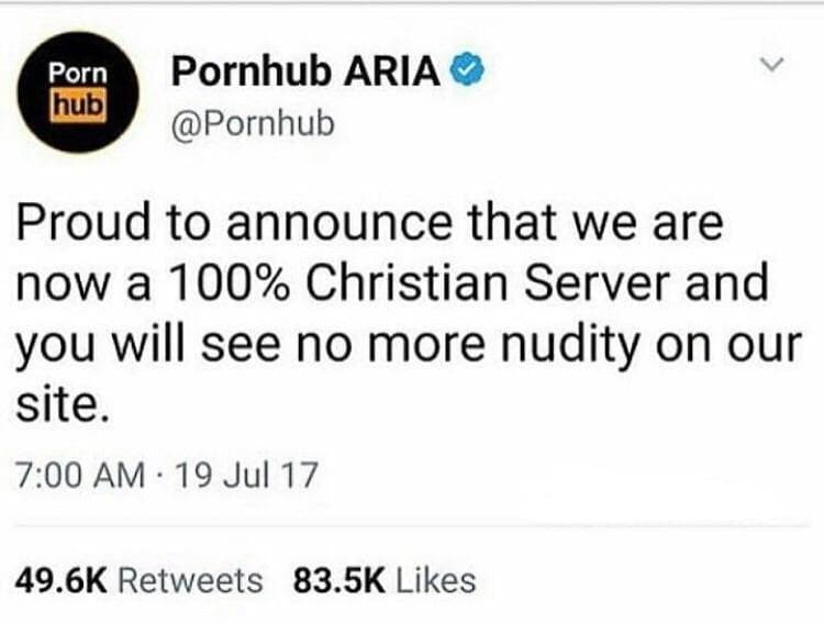 proud to announce that we are now a 100% christian server and you will see no more nudity on our site.