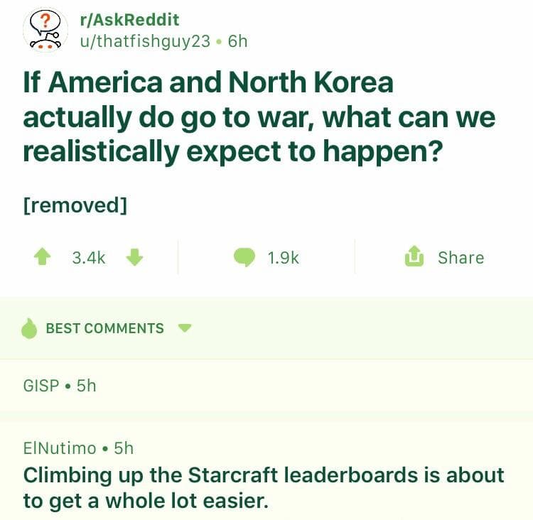 if america and north korea actually do go to war, what can we realistically expect to happen?