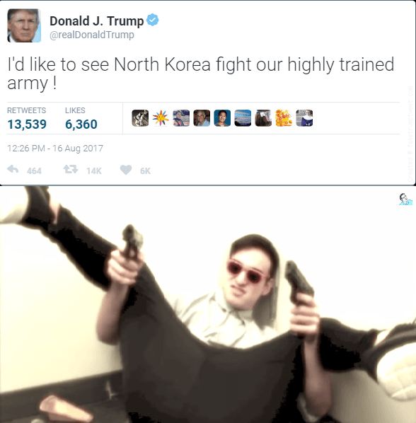 i'd like to see north korea fight our highly trained army !