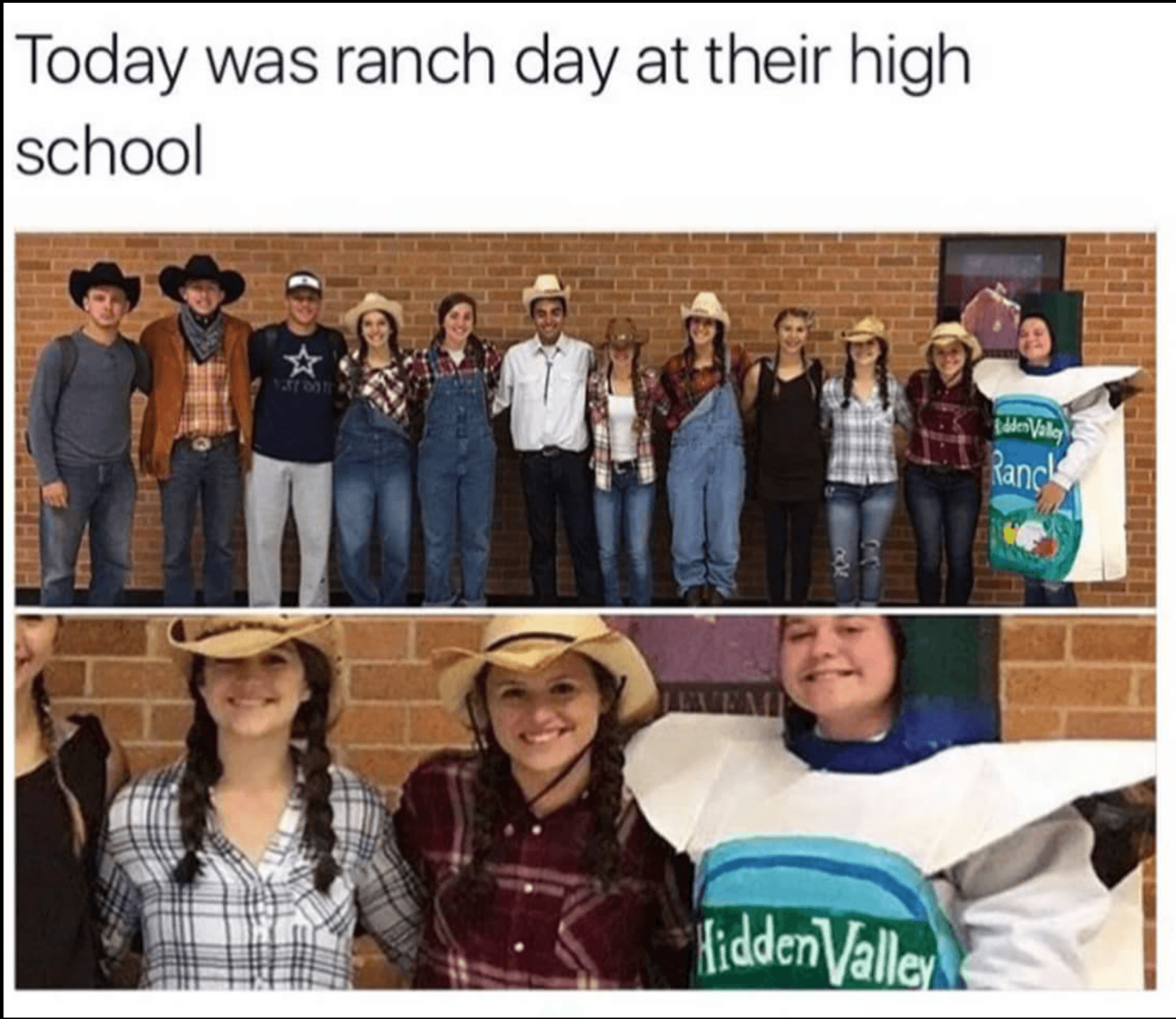 today was ranch day at their high school