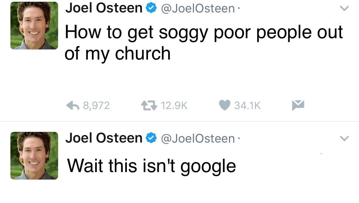 how to get soggy poor people out of my church