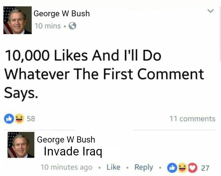 10,000 likes and i'll do whatever the first comment says.