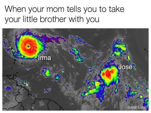 when your mom tells you to take your little brother with you