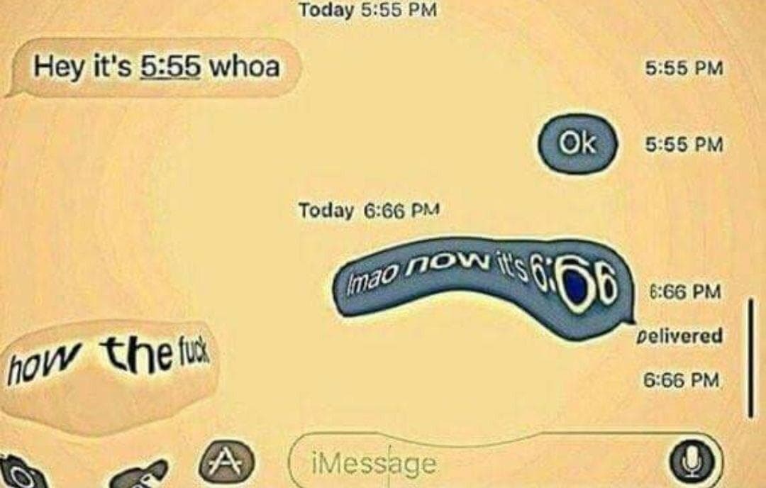 hey it's 5:55 whoa
