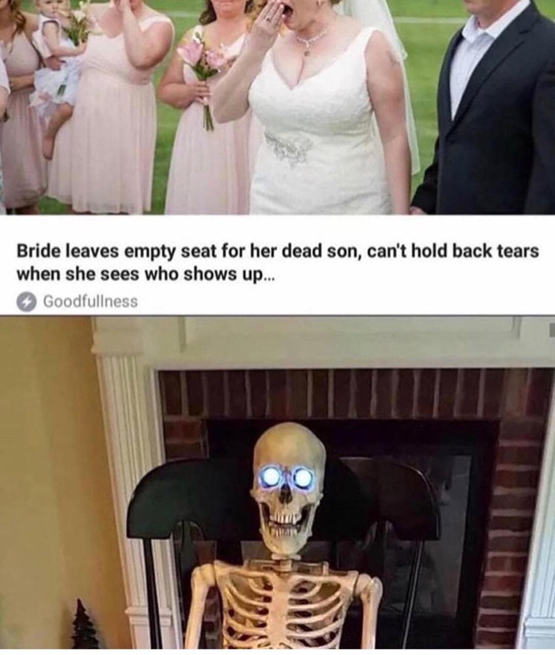 bride leaves empty seat for her dead son, can't hold back tears when she sees who shows up...