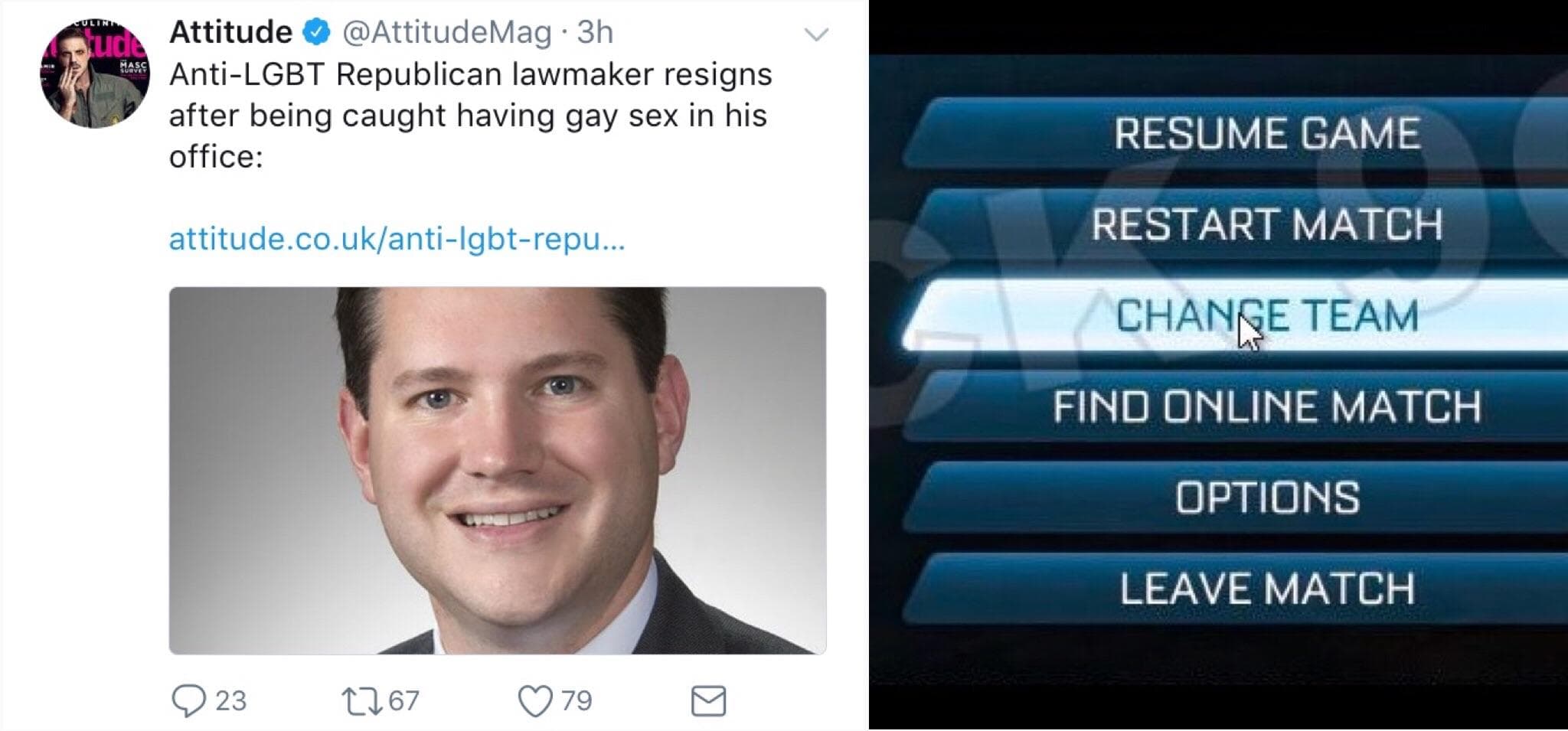 anti-lgbt republican lawmaker resigns after being caught having gay sex in his office