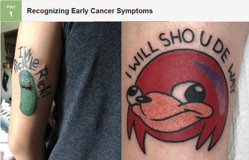 recognizing early cancer symptoms