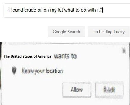 i found crude oil on my lot what to do with it?