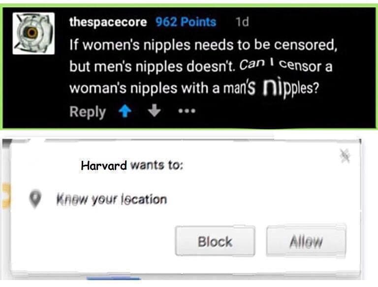 if women's nipples needs to be censored, but men's nipples doesn't.