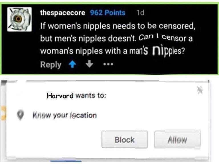 if women's nipples needs to be censored, but men's nipples doesn't.
