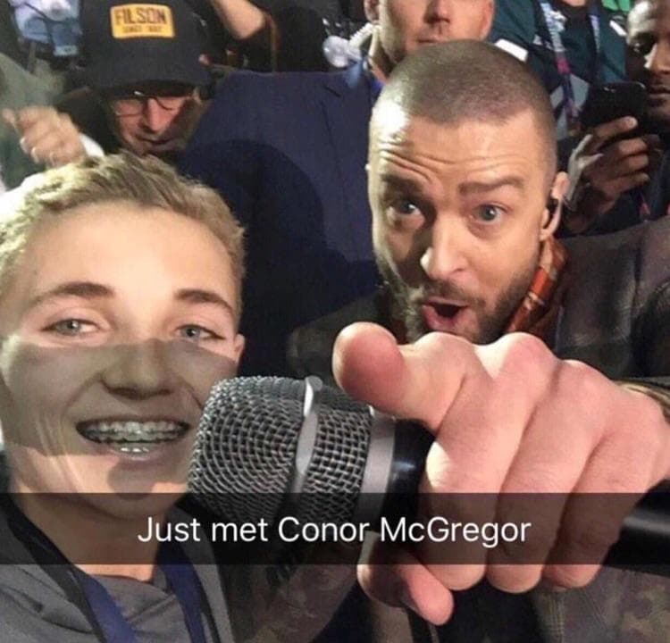 just met conor mcgregor