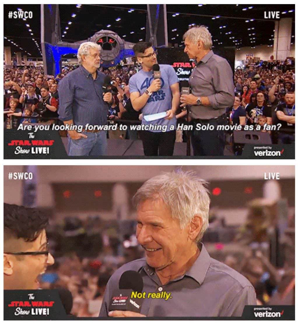 are you looking forward to watching a han solo movie as a fan?