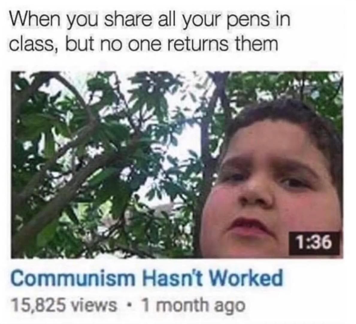when you share all your pens in class, but no one returns them