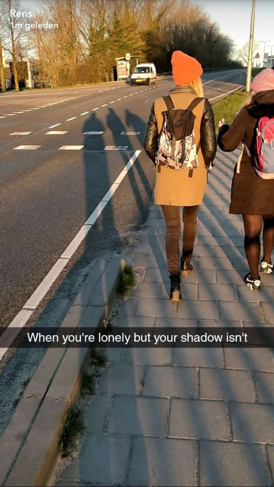 when you're lonely but your shadow isn't