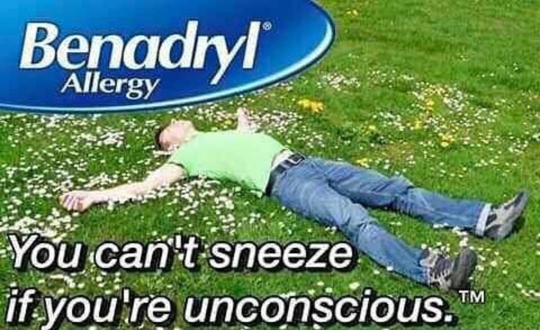 you can't sneeze if you're unconscious.