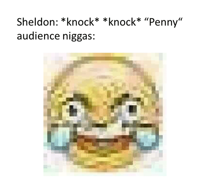sheldon: *knock* *knock* "penny"