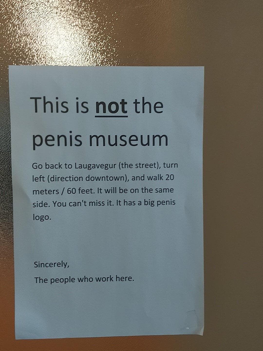 this is not the penis museum