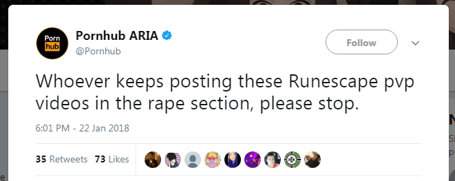 whoever keeps posting these runescape pvp videos in the rape section, please stop.