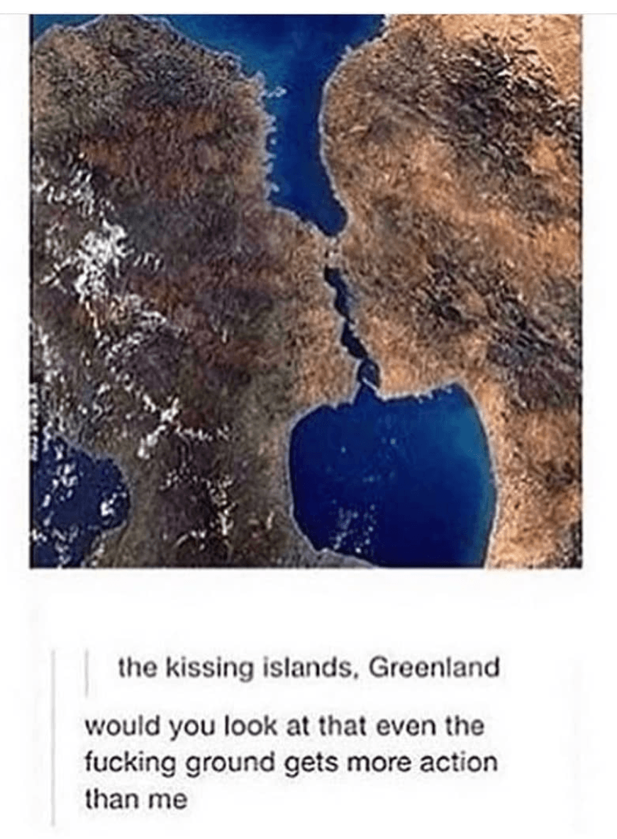 the kissing islands, greenland