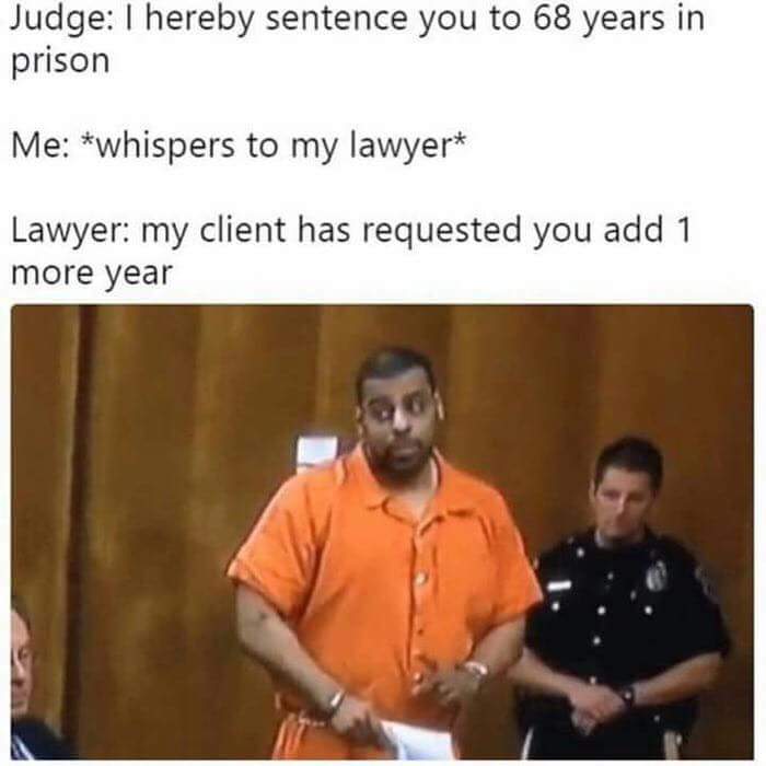 judge: i hereby sentence you to 68 years in prison