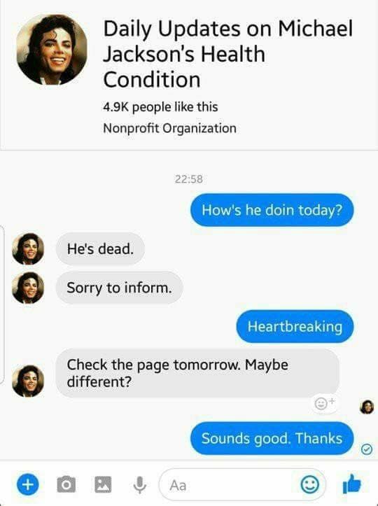 daily updates on michael jackson's health condition