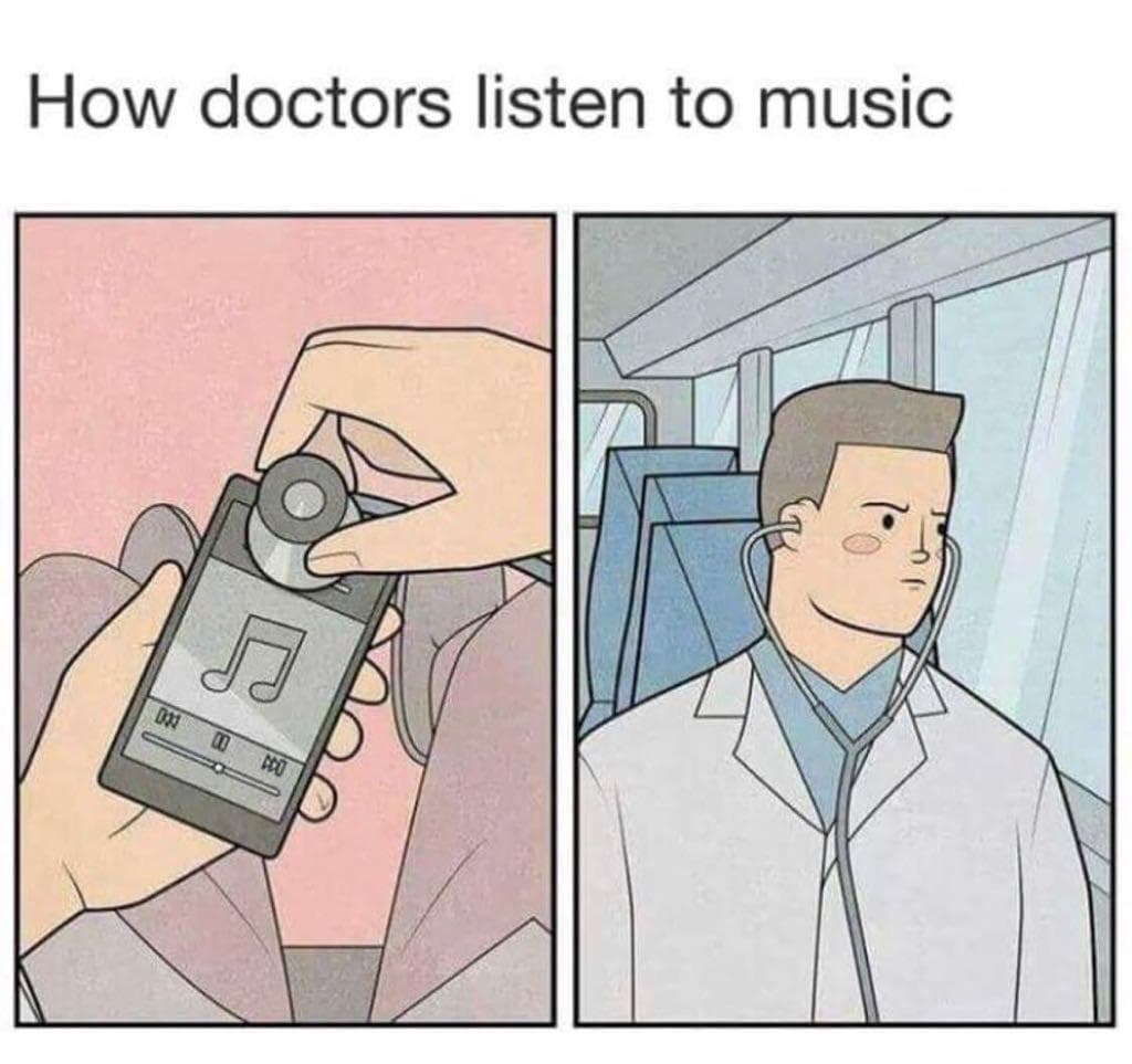 how doctors listen to music