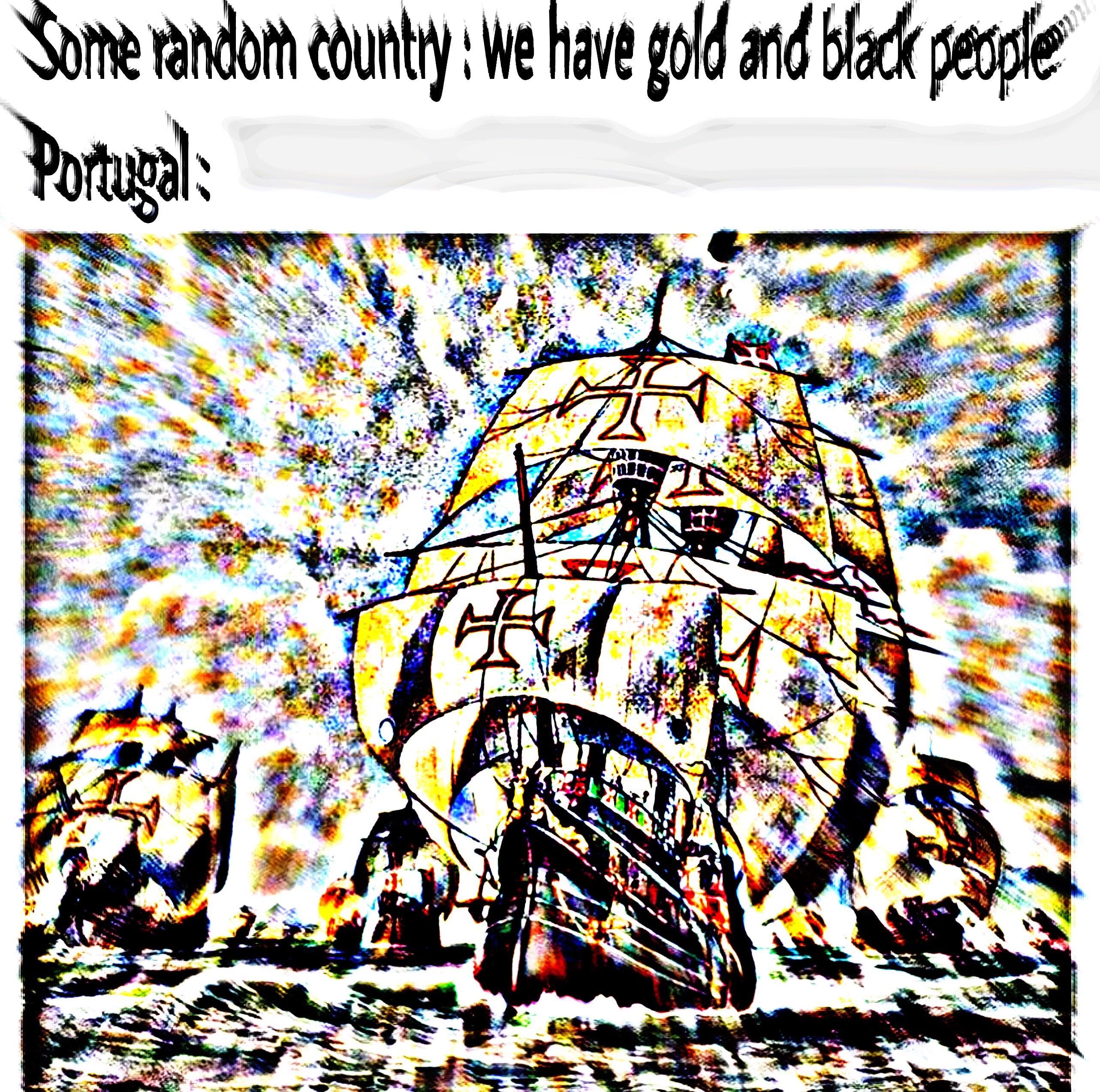 some random country: we have gold and black people